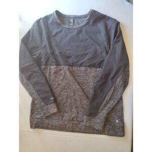 Xersion Womens L Gray Long Sleeve‎ Athletic Top Quick Dri Pullover Activewear